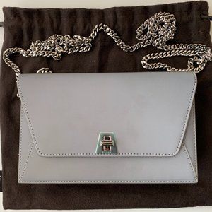 Akris Mini Anouk Envelope Cross body Silver Bag